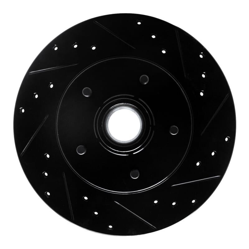 R1 Concepts — R1 Concepts Brake Rotor Drilled and Slotted Black