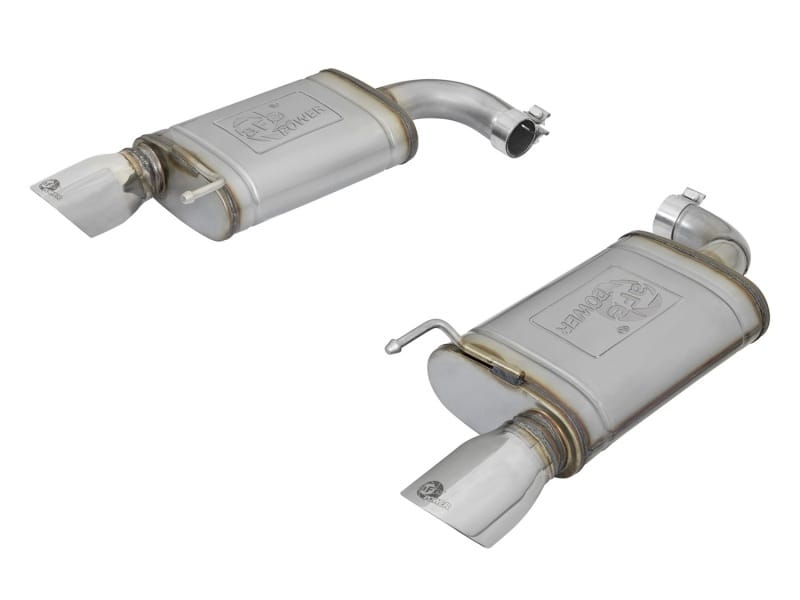 aFe — MACH Force-Xp 2-1/2in 409 Stainless Steel Axle-Back Dual Exhaust w/Polished Ti