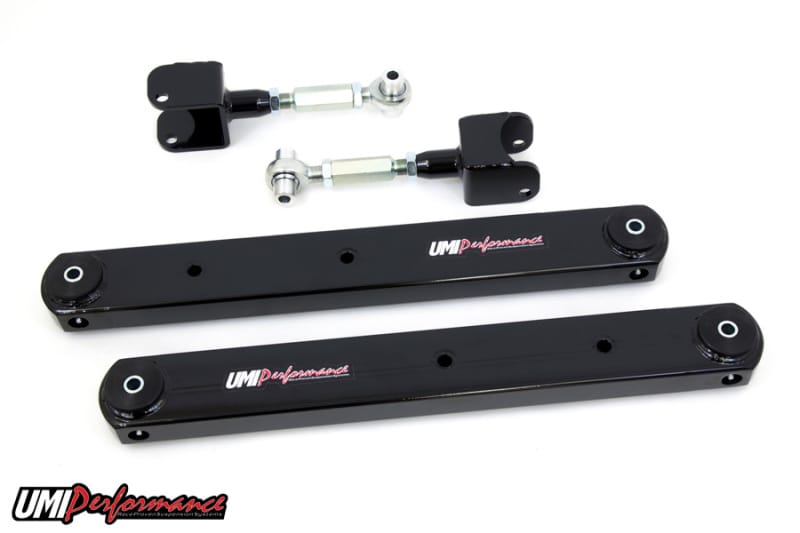 UMI Performance — 302117 - 1978-1988 GM G-Body Rear Control Arm Kit, Boxed Lowers, Adj Uppers