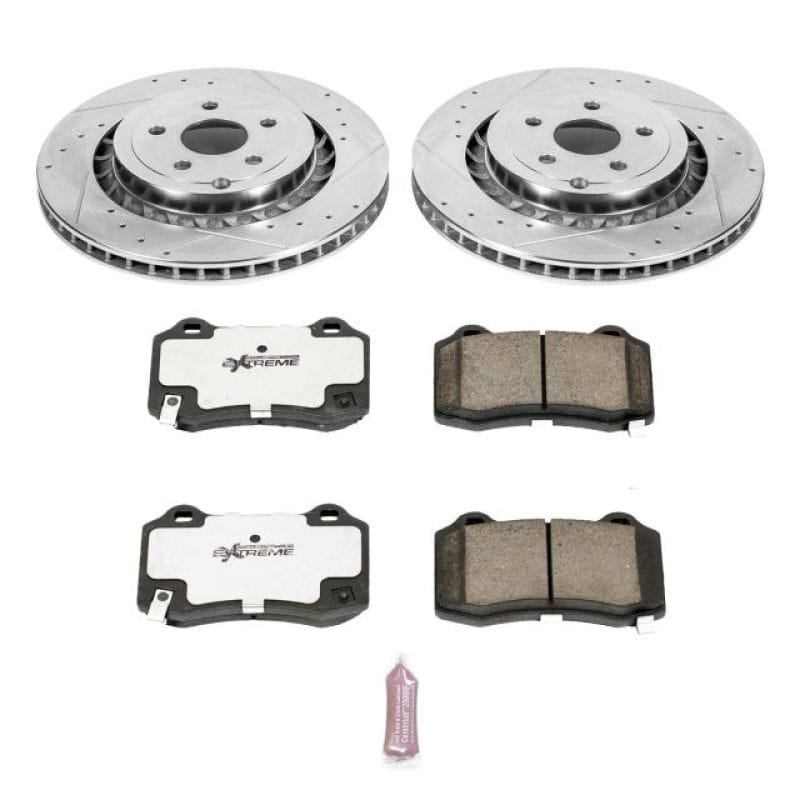 PowerStop — Z26 Street Performance Ceramic Brake Pad and Drilled & Slotted Rotor Kit