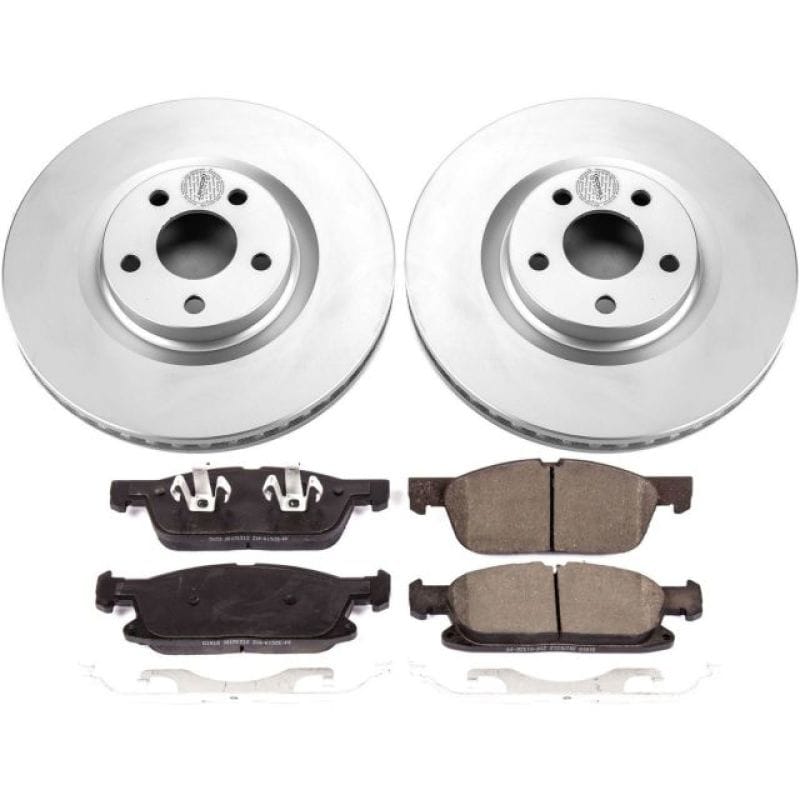 PowerStop — Genuine Geomet Coated Rotor and Low-Dust Ceramic Brake Pad Kit