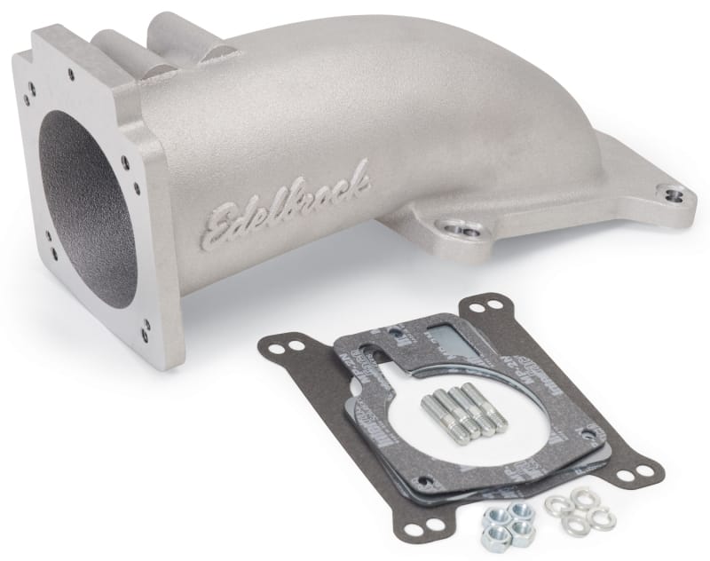 Edelbrock — Ultra Low Profile Universal Intake Elbow - 90mm T.B. to 4150 Flange
Throttle Body Intake Elbow