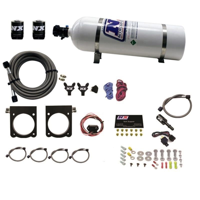 Nitrous Express — GEN-V VIPER NITROUS PLATE SYSTEM (50-400HP) W/ 15LB BOTTLE
Nitrous Oxide Injection System Kit