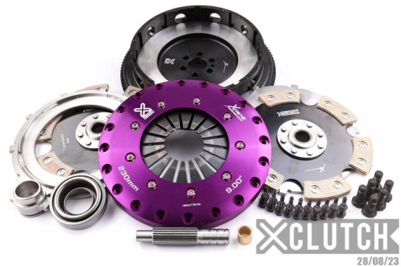 XCLUTCH — Clutch Kit Inc Chromoly Flywheel; 9" Twin Solid Ceramic Clutch Discs