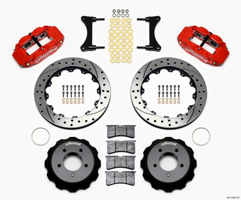 Wilwood — KIT,FRONT,MAZDA RX7,93-96,1.10 VENTED,12.88 ROTOR,DRILLED,RED
