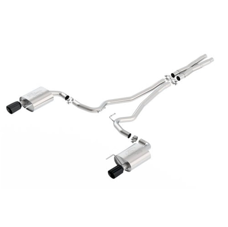 Ford Racing — 2015-2017 Mustang GT 5.0L Cat Back Touring Exhaust System-Black Chrome Tips
Touring Cat-Back Exhaust System