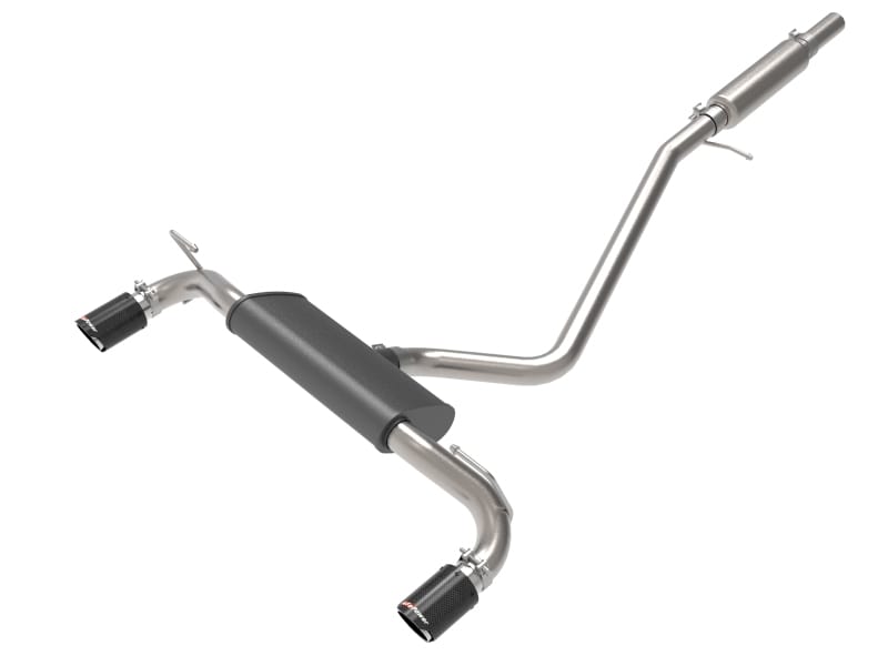 aFe — Vulcan Series 2-1/2 IN 304 Stainless Steel Cat-Back Exhaust System Carbon