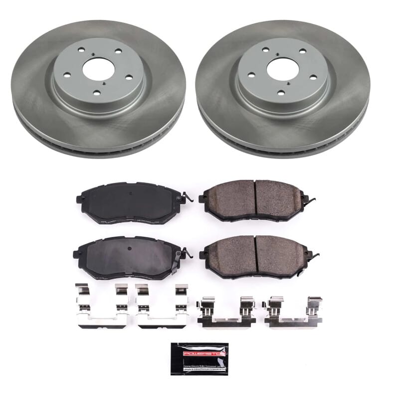 PowerStop — Semi-Coated Rotor and Low-Dust Ceramic Brake Pad Kit