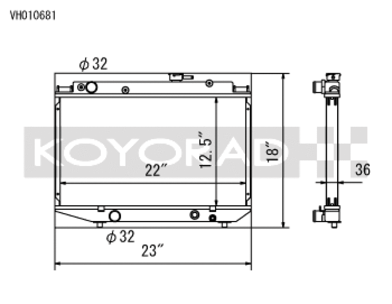 Koyo — Koyorad VH010681 Racing All Aluminum Radiator