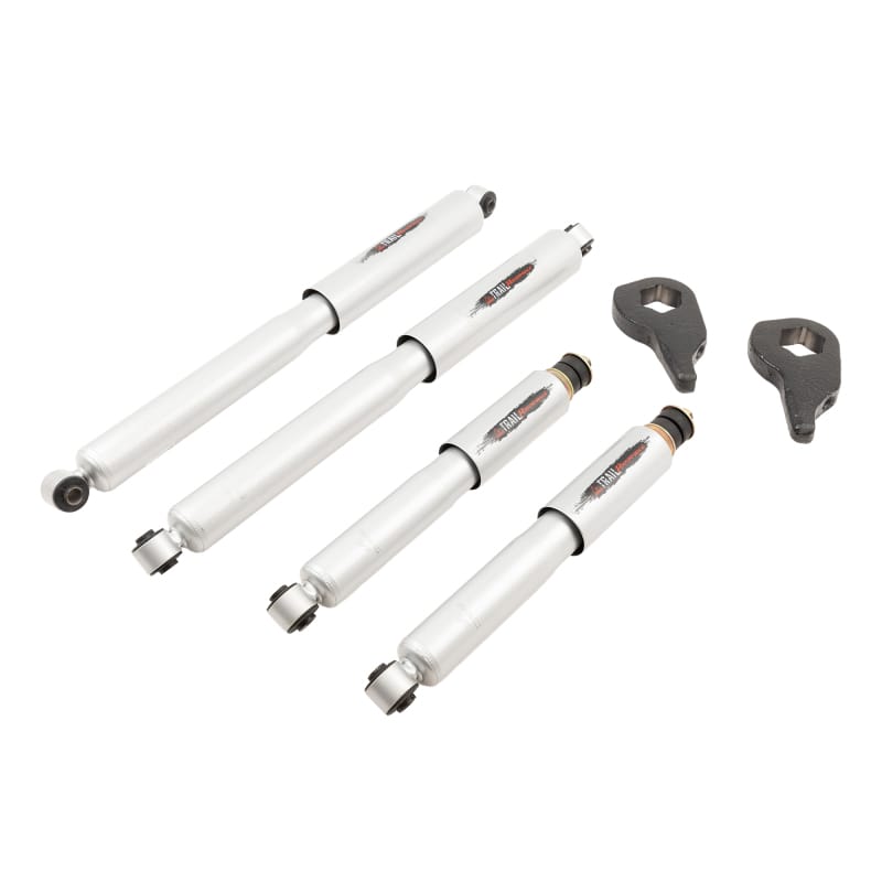 Belltech — 1-3" Adjustable Torsion Bar Key Inc. Front and Rear Trail Performance Shocks
1-3 INCH LEVELING KIT | ADJUSTABLE TORSION BAR KEYS W/ TP SHOCKS - 1026SP