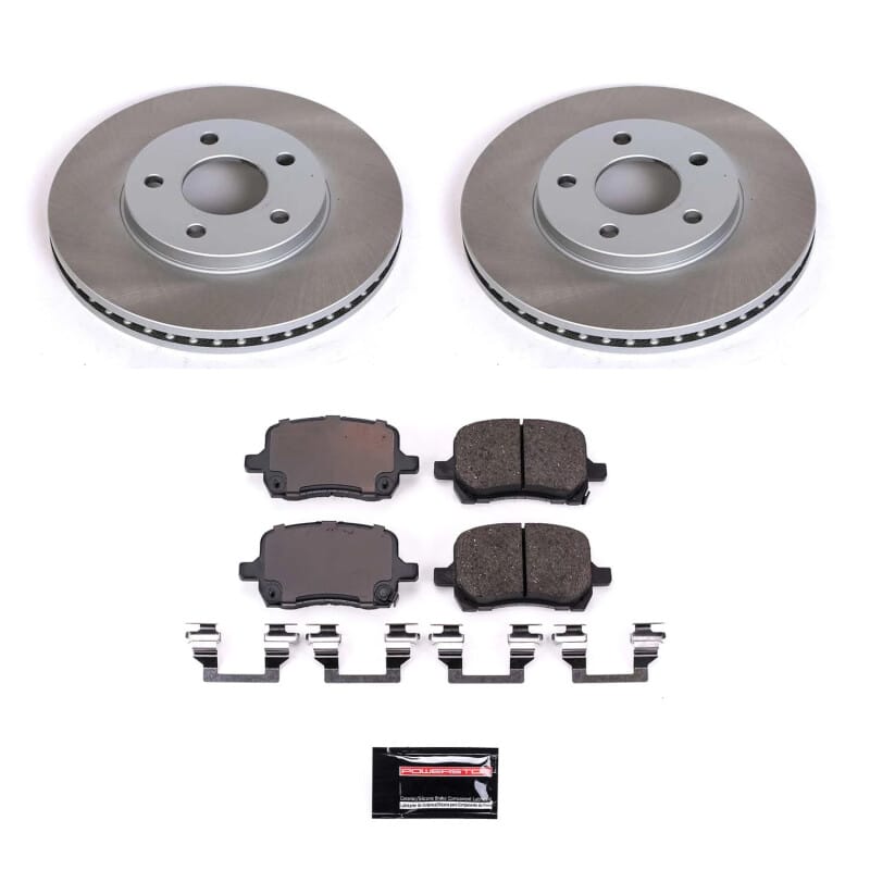 PowerStop — Semi-Coated Rotor and Low-Dust Ceramic Brake Pad Kit