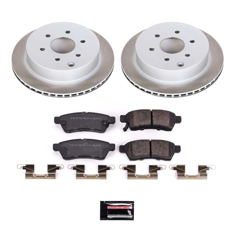PowerStop — Semi-Coated Rotor and Low-Dust Ceramic Brake Pad Kit
