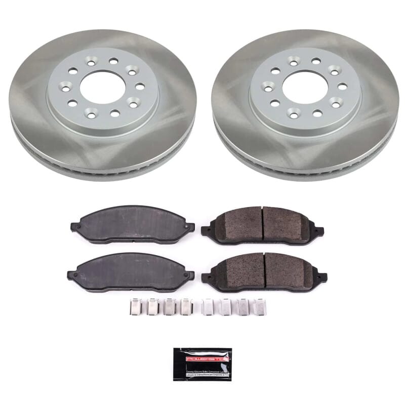 PowerStop — Semi-Coated Rotor and Low-Dust Ceramic Brake Pad Kit