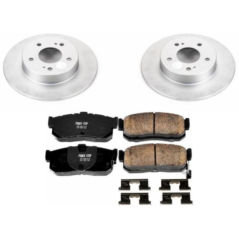 PowerStop — Genuine Geomet Coated Rotor and Low-Dust Ceramic Brake Pad Kit