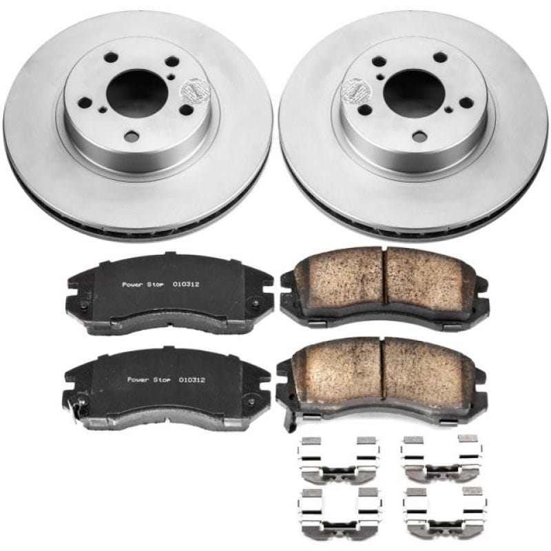 PowerStop — Genuine Geomet Coated Rotor and Low-Dust Ceramic Brake Pad Kit