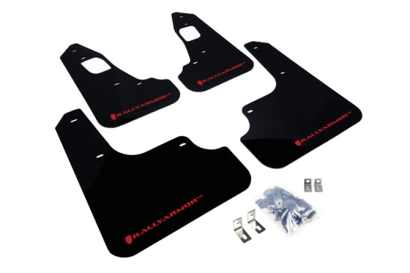 Rally Armor — Black Mud Flap/Red Logo