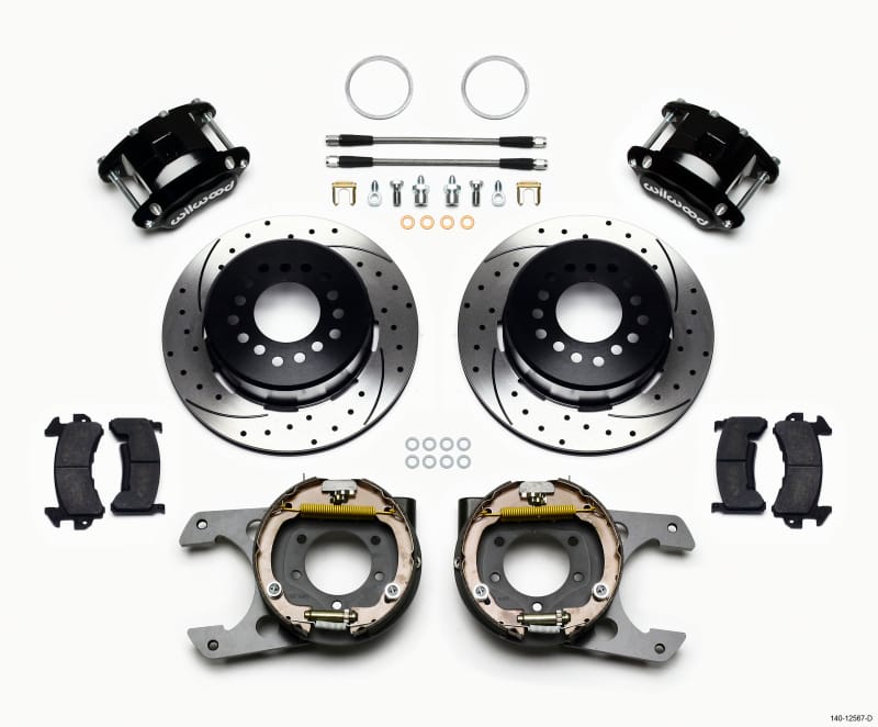 Wilwood — KIT,REAR,DISC/DRUM,JEEP DANA 35,2.56 OFF D154,1PC ROTOR,DRILLED,W/LINES