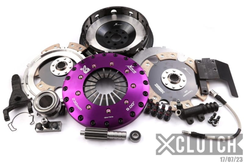 XCLUTCH — Clutch Kit Inc Chromoly Flywheel; 9" Twin Solid Ceramic Clutch Discs