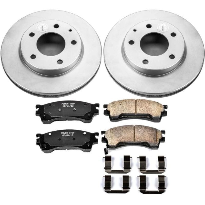 PowerStop — Genuine Geomet Coated Rotor and Low-Dust Ceramic Brake Pad Kit