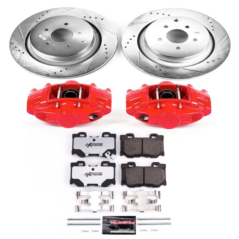 PowerStop — Z26 Street Performance Ceramic Brake Pad, Drilled Slotted Rotor, and Caliper Kit