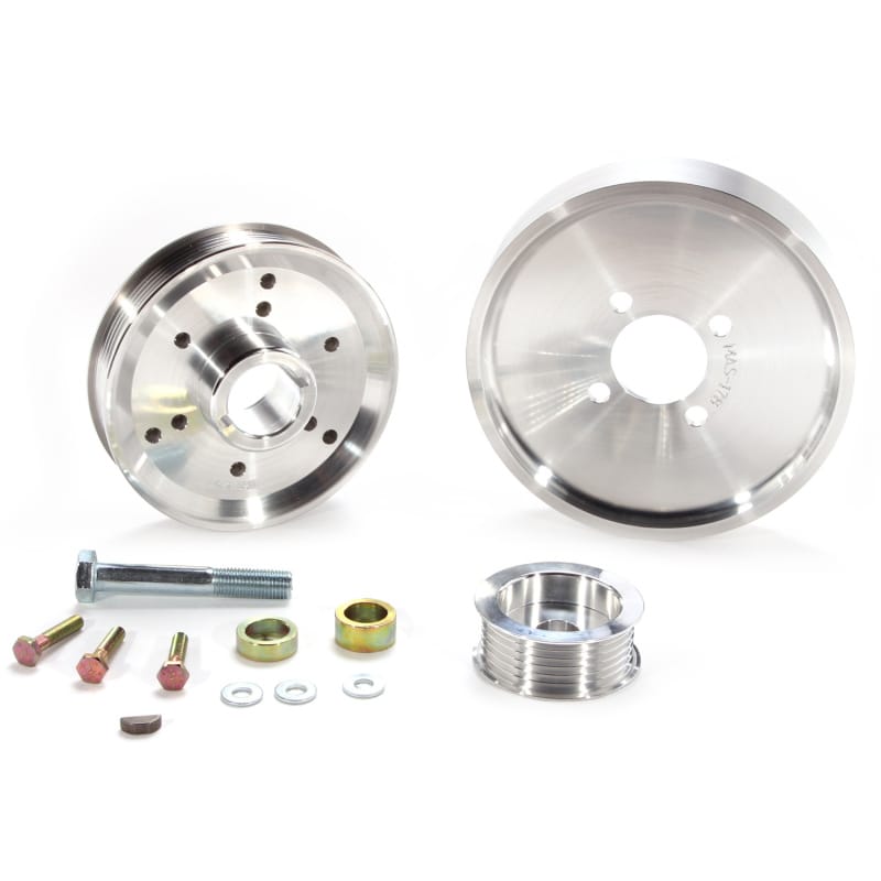 BBK — 2001-2004 MUSTANG GT/00-01 COBRA 3 PC UNDER DRIVE PULLEY KIT (BILLET ALUMINUM)
Power-Plus Series® Underdrive Pulley System