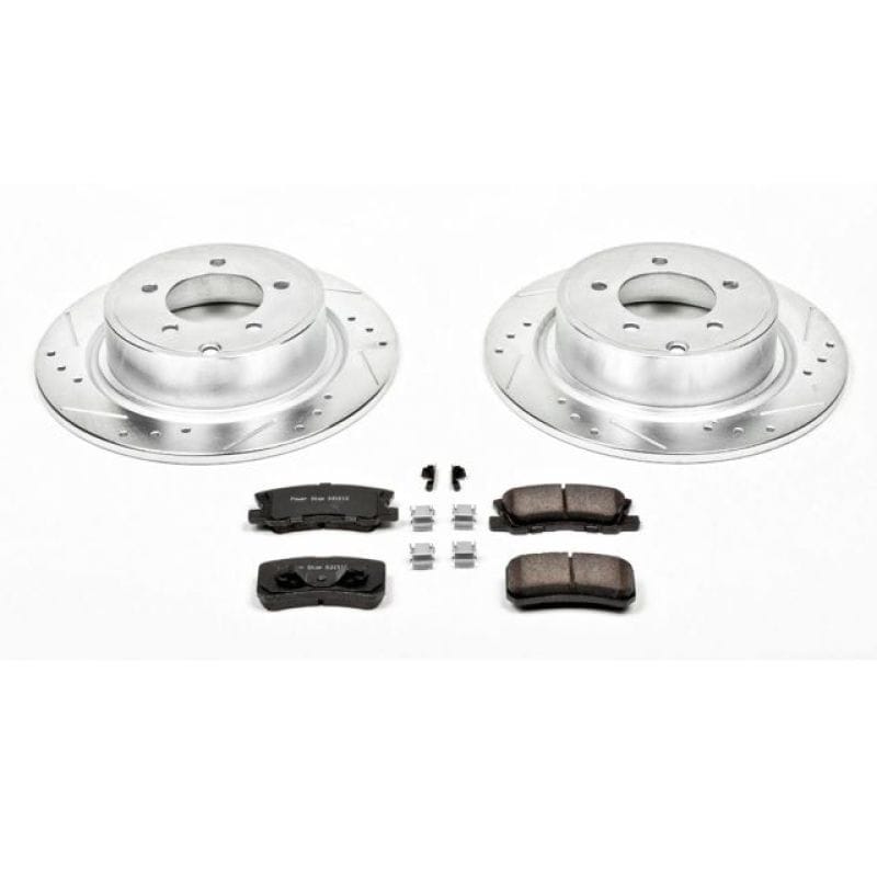 PowerStop — Z23 Daily Driver Carbon-Fiber Ceramic Brake Pad and Drilled & Slotted Rotor Kit
