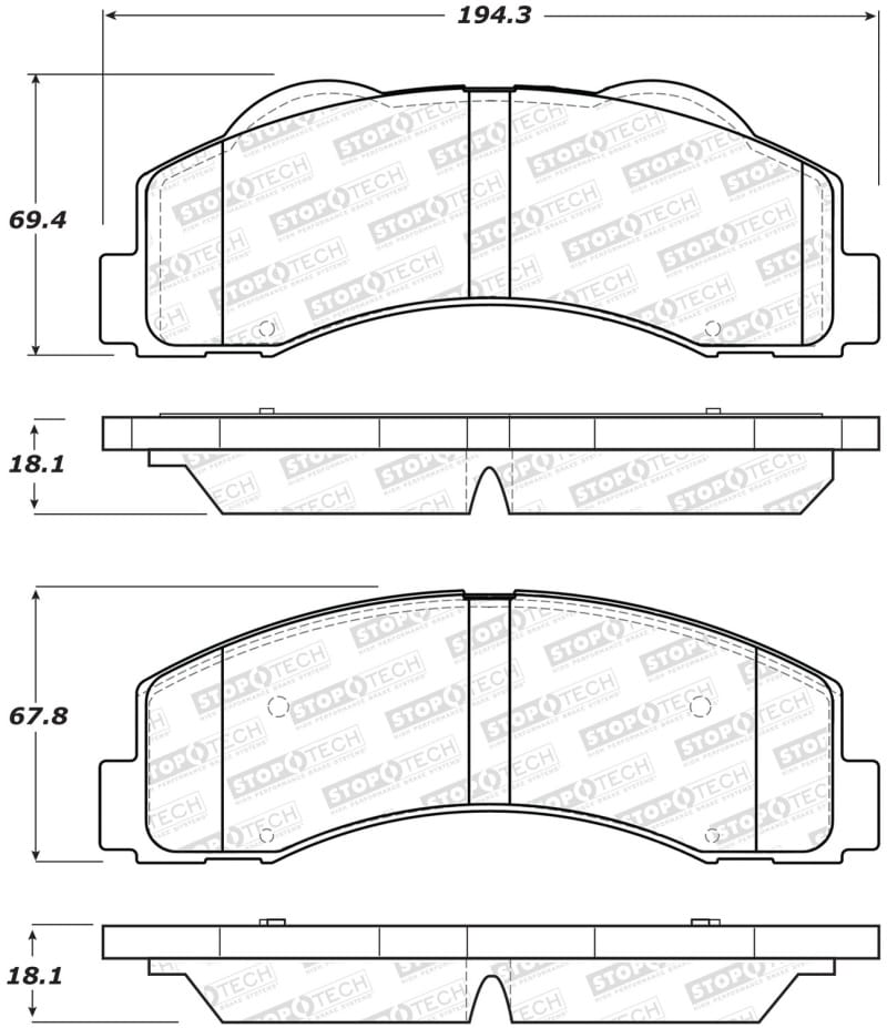 Stoptech — StopTech Sport Brake Pads with Shims and Hardware