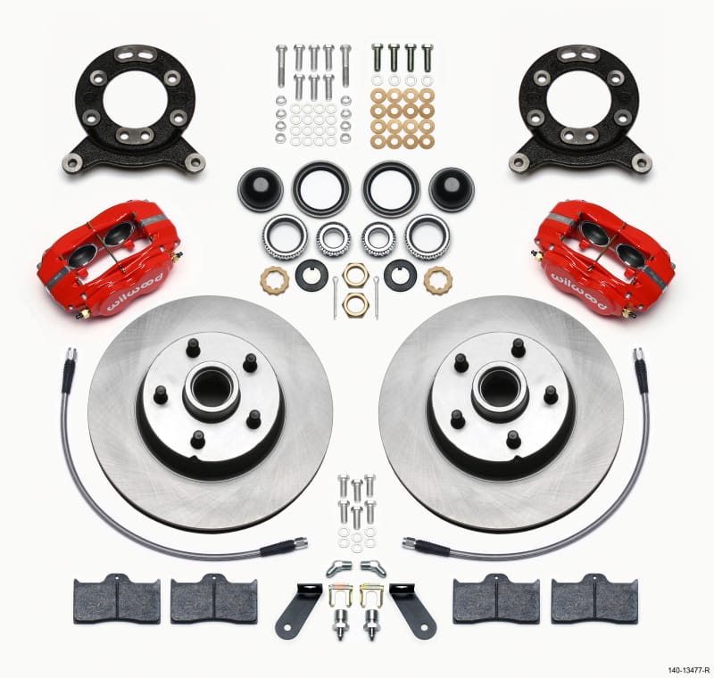 Wilwood — KIT,FRONT,MUSTANG,70-73,11.30 HUB/ROTOR RED,W/LINES