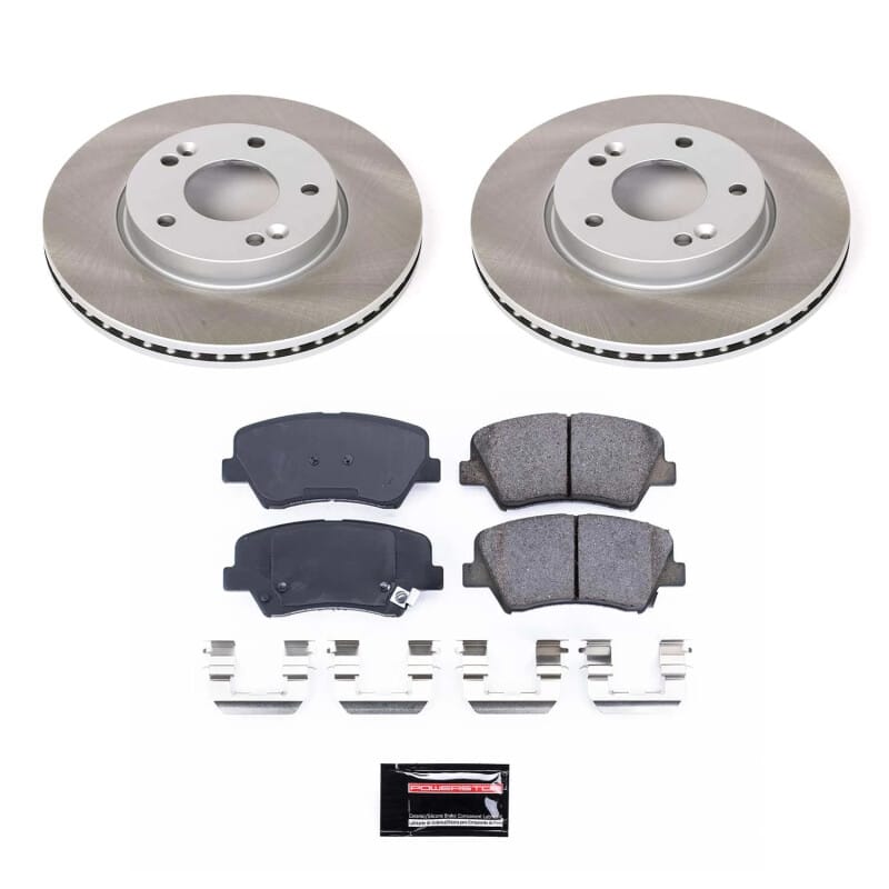 PowerStop — Semi-Coated Rotor and Low-Dust Ceramic Brake Pad Kit