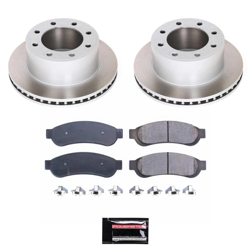 PowerStop — Semi-Coated Rotor and Low-Dust Ceramic Brake Pad Kit