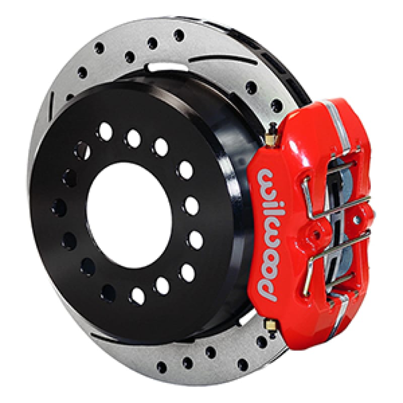 Wilwood — KIT,REAR,DISC/DRUM,12 BOLT,2.75/2.81 OFF 1PC 11.00,STAGGERED MT,SRP,RED