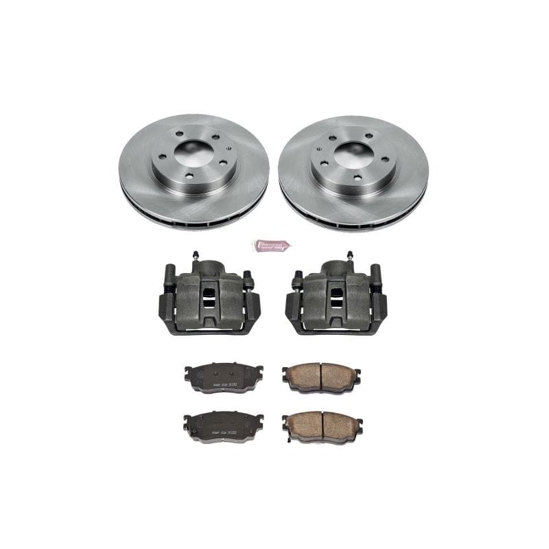 PowerStop — OE Stock Replacement Low-Dust Ceramic Brake Pad, Rotor and Caliper Kit