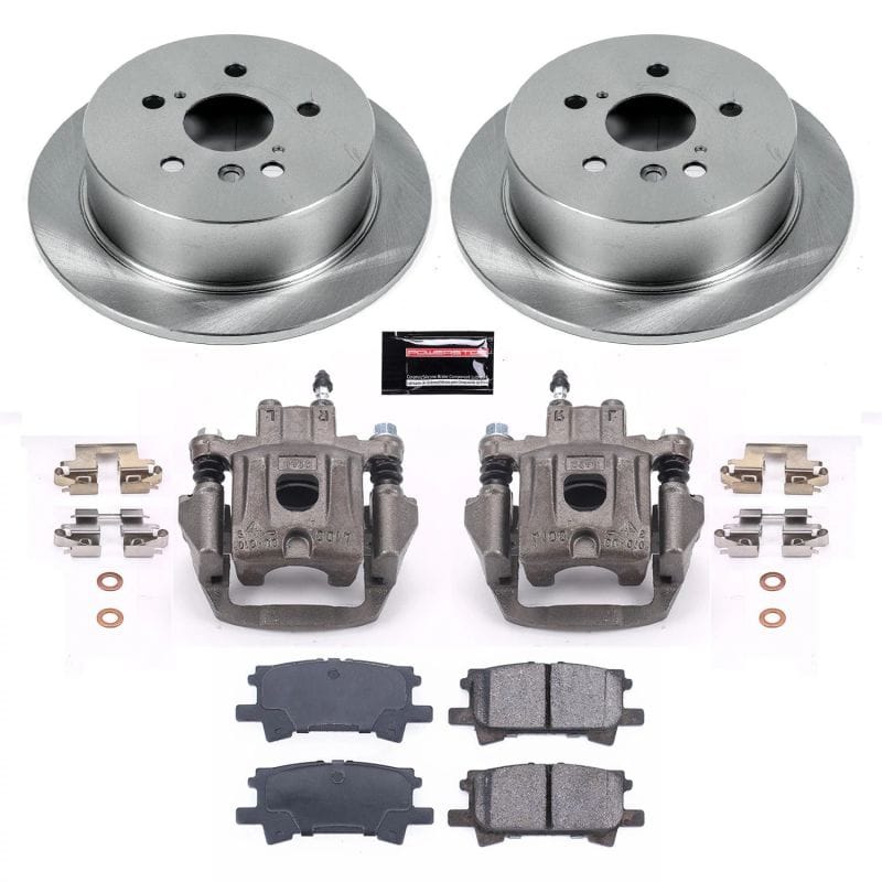 PowerStop — OE Stock Replacement Low-Dust Ceramic Brake Pad, Rotor and Caliper Kit