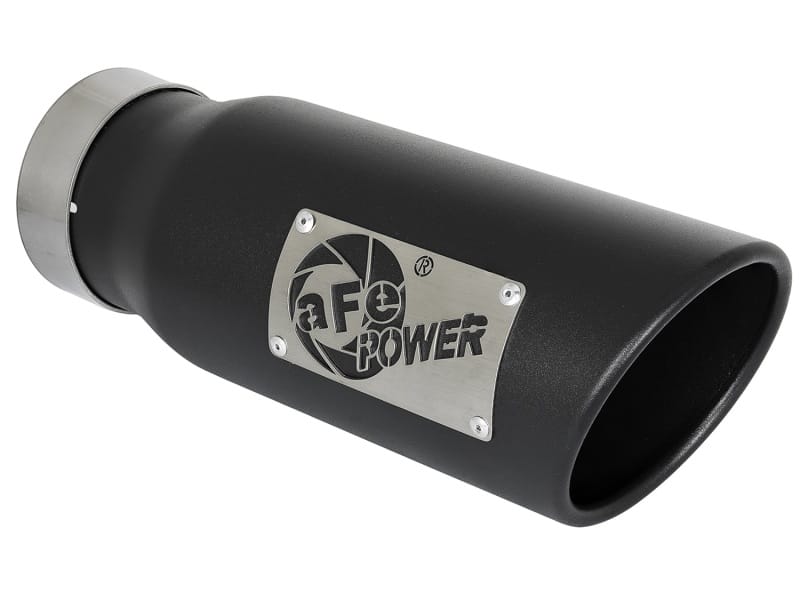 aFe — MACH Force-Xp 409 Stainless Steel Clamp-on Exhaust Tip Black
