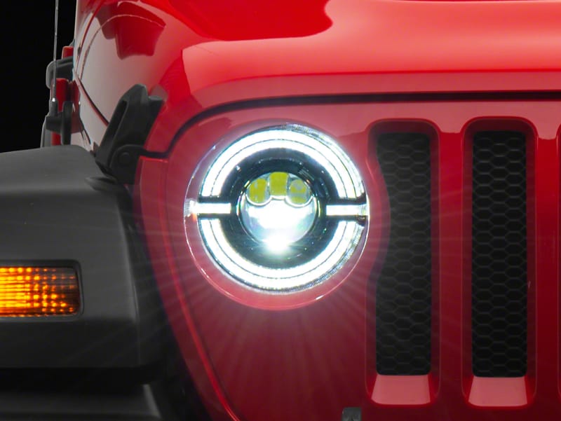 Raxiom — Raxiom 18-23 Jeep Wrangler JL Axial Series 9-In LED Angel Eye Headlights- Blk Housing (Clear Lens)
Headlights
