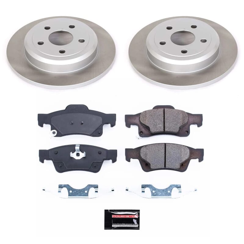 PowerStop — Semi-Coated Rotor and Low-Dust Ceramic Brake Pad Kit