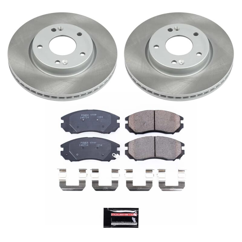 PowerStop — Semi-Coated Rotor and Low-Dust Ceramic Brake Pad Kit