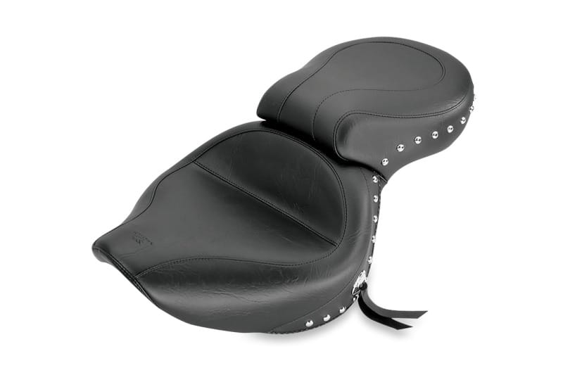 Mustang Motorcycle — Mustang 01-08 Honda VT750DC Spirit Wide Touring 1PC Seat w/Studs- Black