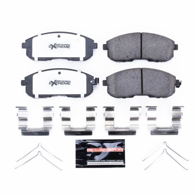 PowerStop — PowerStop - Z26 Performance Carbon-Fiber Ceramic Brake Pads with Hardware Kit