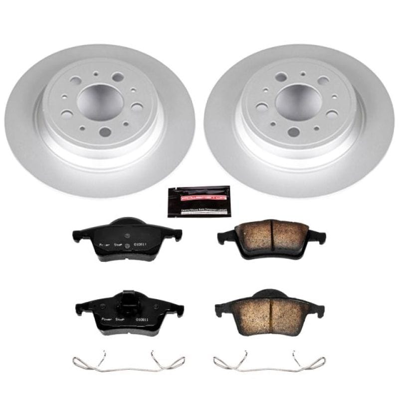 PowerStop — Genuine Geomet Coated Rotor and Carbon-Fiber Ceramic Brake Pad Kit