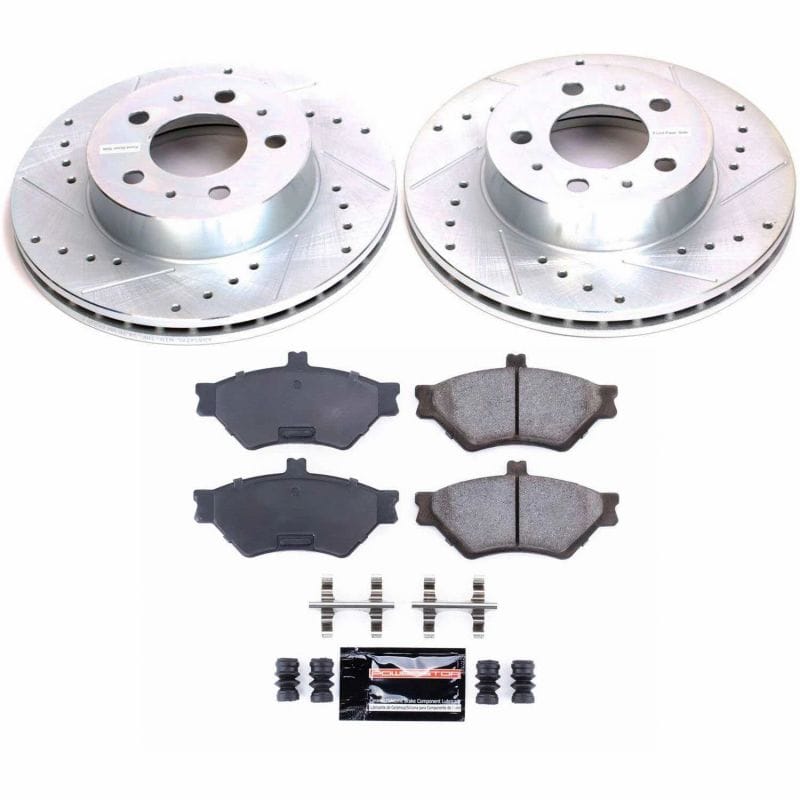 PowerStop — Z23 Daily Driver Carbon-Fiber Ceramic Brake Pad and Drilled & Slotted Rotor Kit