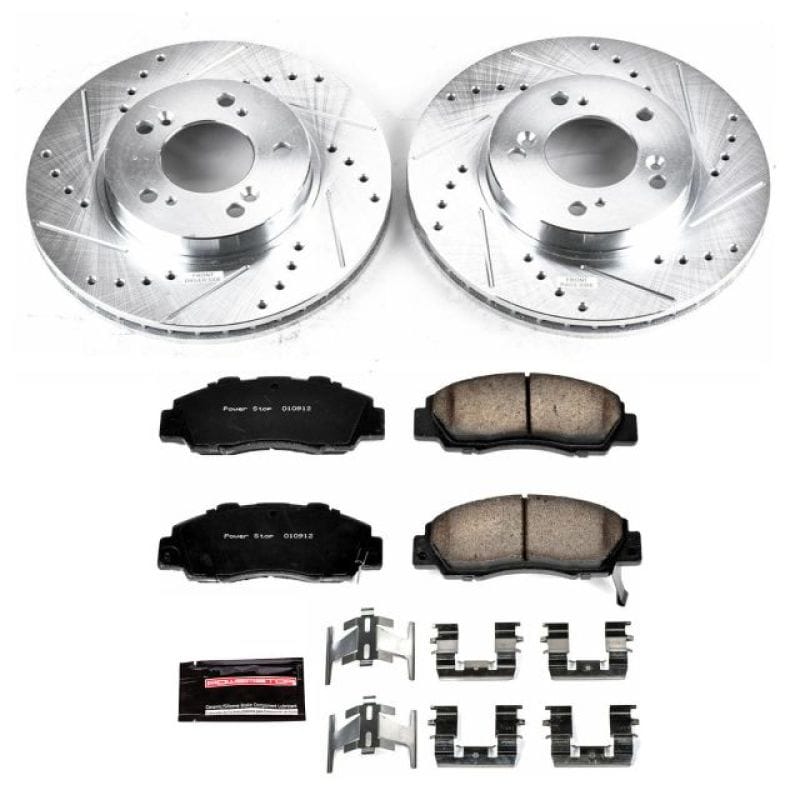 PowerStop — Z23 Daily Driver Carbon-Fiber Ceramic Brake Pad and Drilled & Slotted Rotor Kit