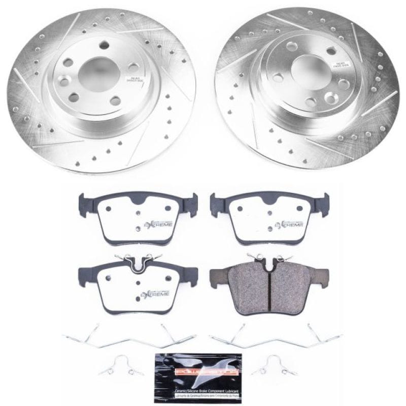 PowerStop — Z36 Truck and SUV Carbon-Fiber Ceramic Brake Pad and Drilled & Slotted Rotor Kit