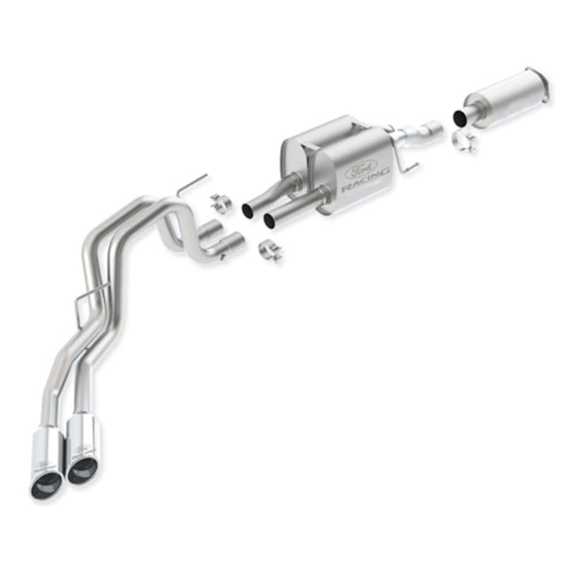 Ford Racing — 2011-2014 F-150 Raptor 6.2L Cat-Back Touring Exhaust System 145-Inch WB
Touring Cat-Back Exhaust System