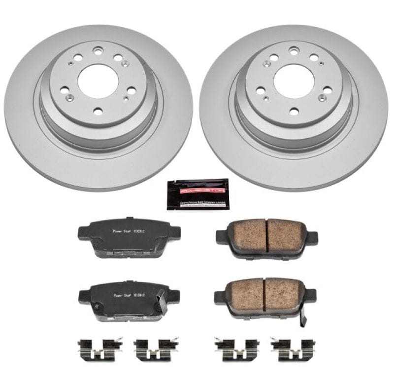 PowerStop — Genuine Geomet Coated Rotor and Low-Dust Ceramic Brake Pad Kit