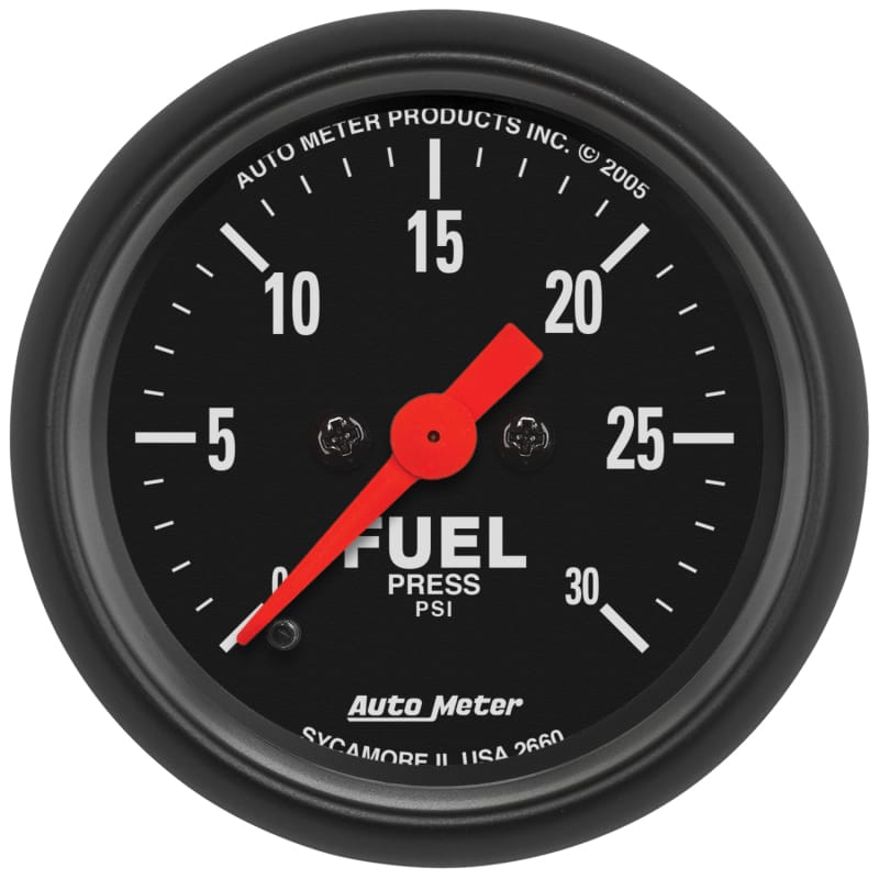 AutoMeter — GAUGE, FUEL PRESSURE, 2 1/16", 30PSI, DIGITAL STEPPER MOTOR, Z-SERIES