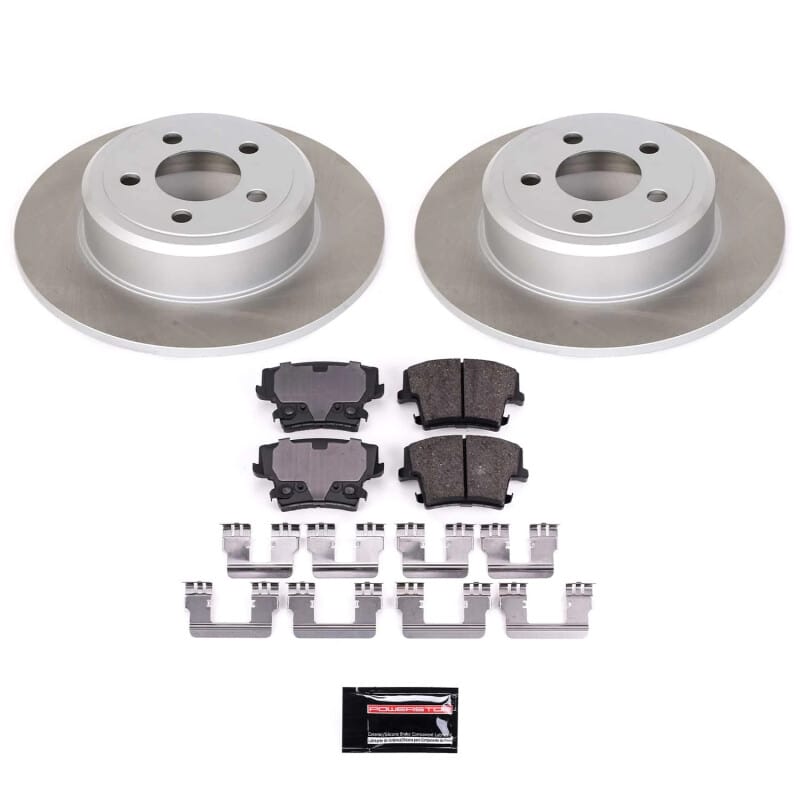 PowerStop — Semi-Coated Rotor and Low-Dust Ceramic Brake Pad Kit