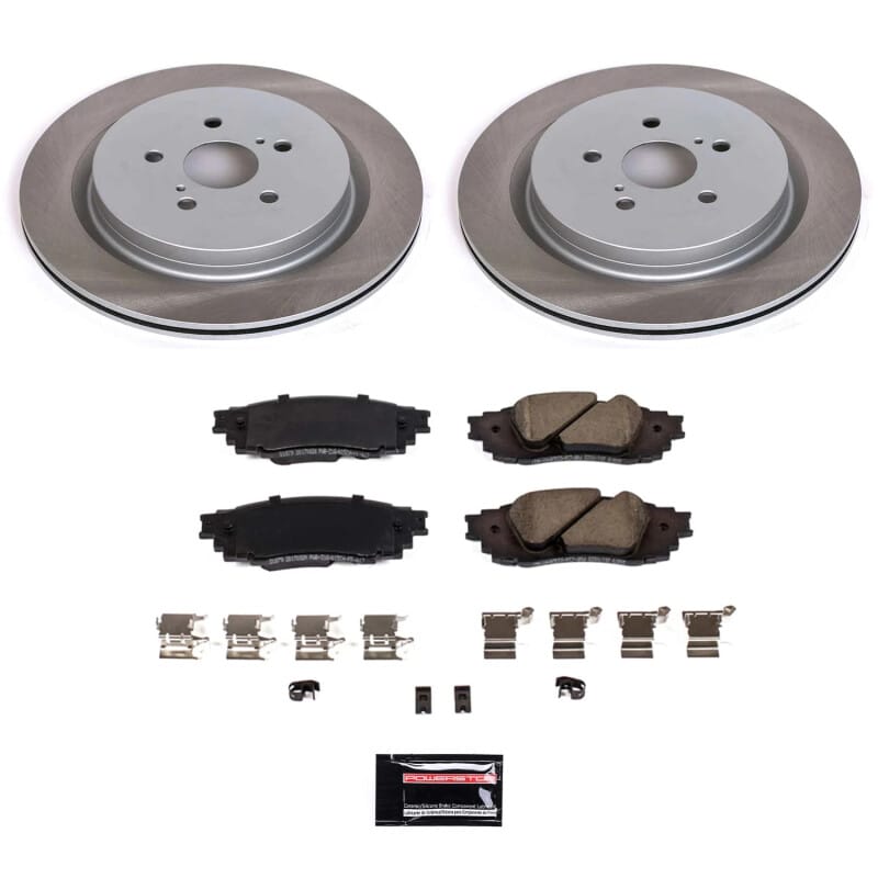 PowerStop — Semi-Coated Rotor and Low-Dust Ceramic Brake Pad Kit