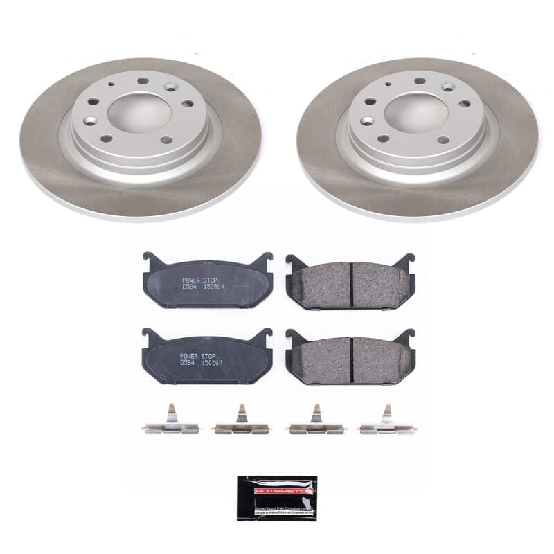 PowerStop — Semi-Coated Rotor and Low-Dust Ceramic Brake Pad Kit