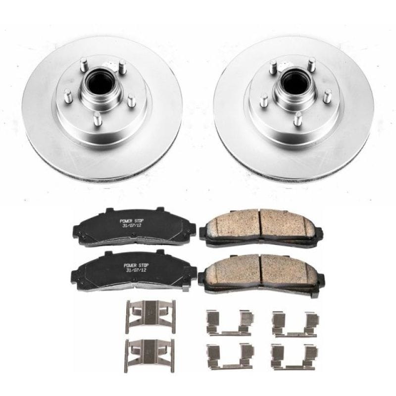 PowerStop — Genuine Geomet Coated Rotor and Low-Dust Ceramic Brake Pad Kit